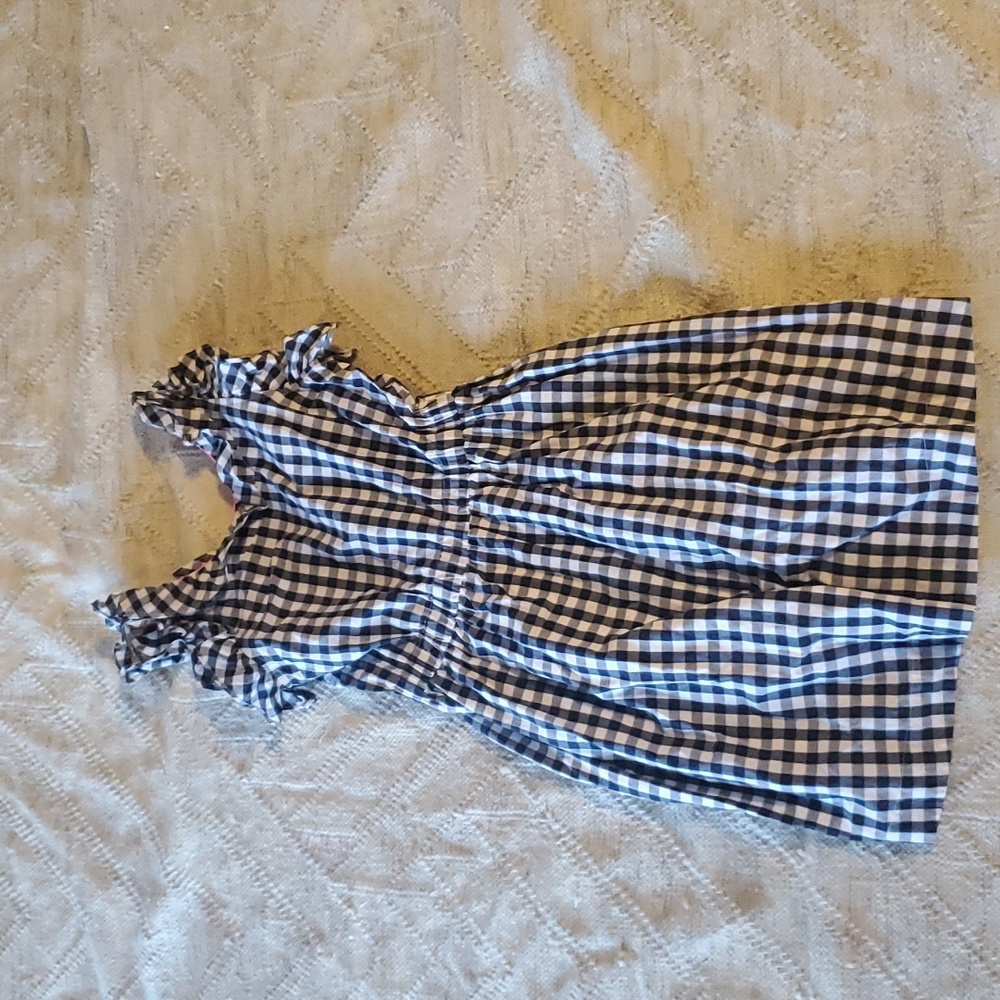 Black and white checkered pattern jcrew girls dress size 12